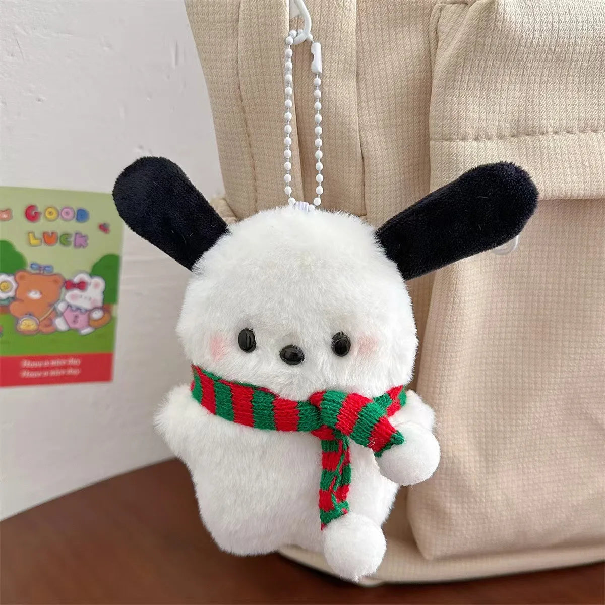 Pochacco Keychain Sanrio Cute Doll Pendant Kawaii Room Decor Children Pillow Couple Gift Christmas